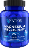 NATIOS Magnesium Bisglycinate 1000 mg + B6, 90 veg. kapslí, (elem. hořčík 200 mg)